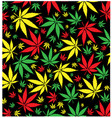 jamaican marijuana pattern vector image vector image