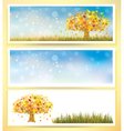 autumn banners vector image vector image