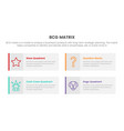 bcg growth share matrix infographic data template vector image vector image