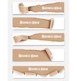 set of torn paper banners vector image