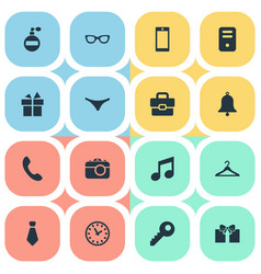 Set simple icons element Royalty Free Vector Image