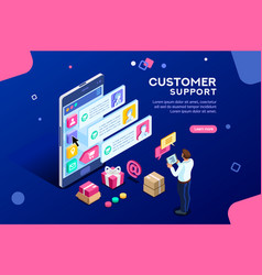 Commercial support editable banner Royalty Free Vector Image