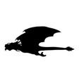 dragon icon silhouette design template vector image vector image