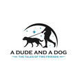logos people carrying pet dogs vector image