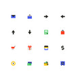 online shopping - colorful material design icons vector image