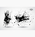set black splash on white background grunge vector image