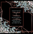 wedding invitation with eucalyptus vector image vector image