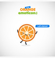 cute orange emoticon vector image