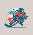 hokey team sport logo design vector image