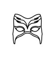 monochrome silhouette with festive mask wings vector image