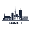munich skyline emblem vector image vector image
