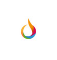 creative colorful drop logo design symbol vector image