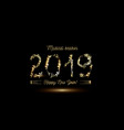golden musical notes in the form of numbers year vector image vector image