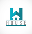 h house sign realty logo vector image