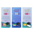 set back to school sale poster or banner vector image vector image