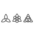 set celtic knots traditional celtic ornament vector image