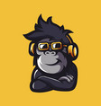 monkey music vector image vector image