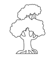 Oak tree icon outline style Royalty Free Vector Image