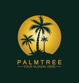 palm tree summer logo template vector image