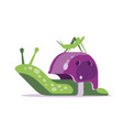 snail house helmet vector image vector image