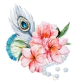 watercolor flowers vector image