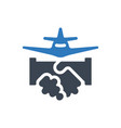 aviation partners icon vector image vector image