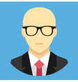 bald man in business suit icon vector image vector image