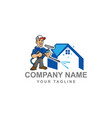 house cleaner mascot brand logo design cleaning vector image vector image