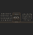 vintage decorative font offtime vector image