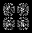 vintage motorcycle monochrome prints vector image vector image