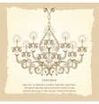 antique gothic chandeliar sketch vector image vector image