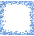frame with blue forget-me-not flowers vector image