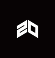 zo logo monogram modern design template vector image