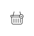 delete from basket icon vector image vector image