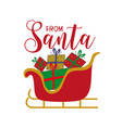 from santa - gifts boxes in sleigh vector image