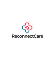 medical cross logo distance doctor consulting vector image vector image