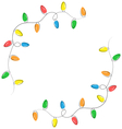 multicolored flat led christmas lights garland vector image