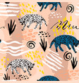 seamless pattern in african tribal style texture vector image