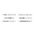 set of sound wave icons audio file voice chat vector image
