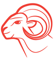 zodiac sign aries logo vector image vector image