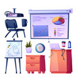 modern school classroom or office interior design vector image vector image