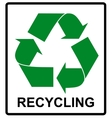 recycle green symbol eco flat vector image