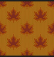 autumn seamless pattern maple leaves knitted vector image vector image