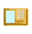 lock with numeric panel to enter password vector image