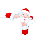 santa claus holds sing vector image