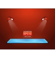 showroom with spotlights vector image