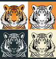 tiger head silhouette vector image