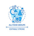 all food groups concept icon vector image