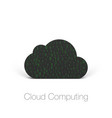 cloud computing icon with shadows vector image