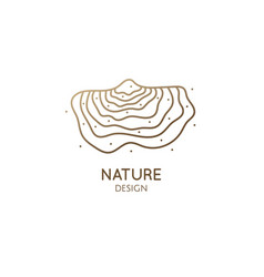 Abstract seashell simple logo Royalty Free Vector Image
